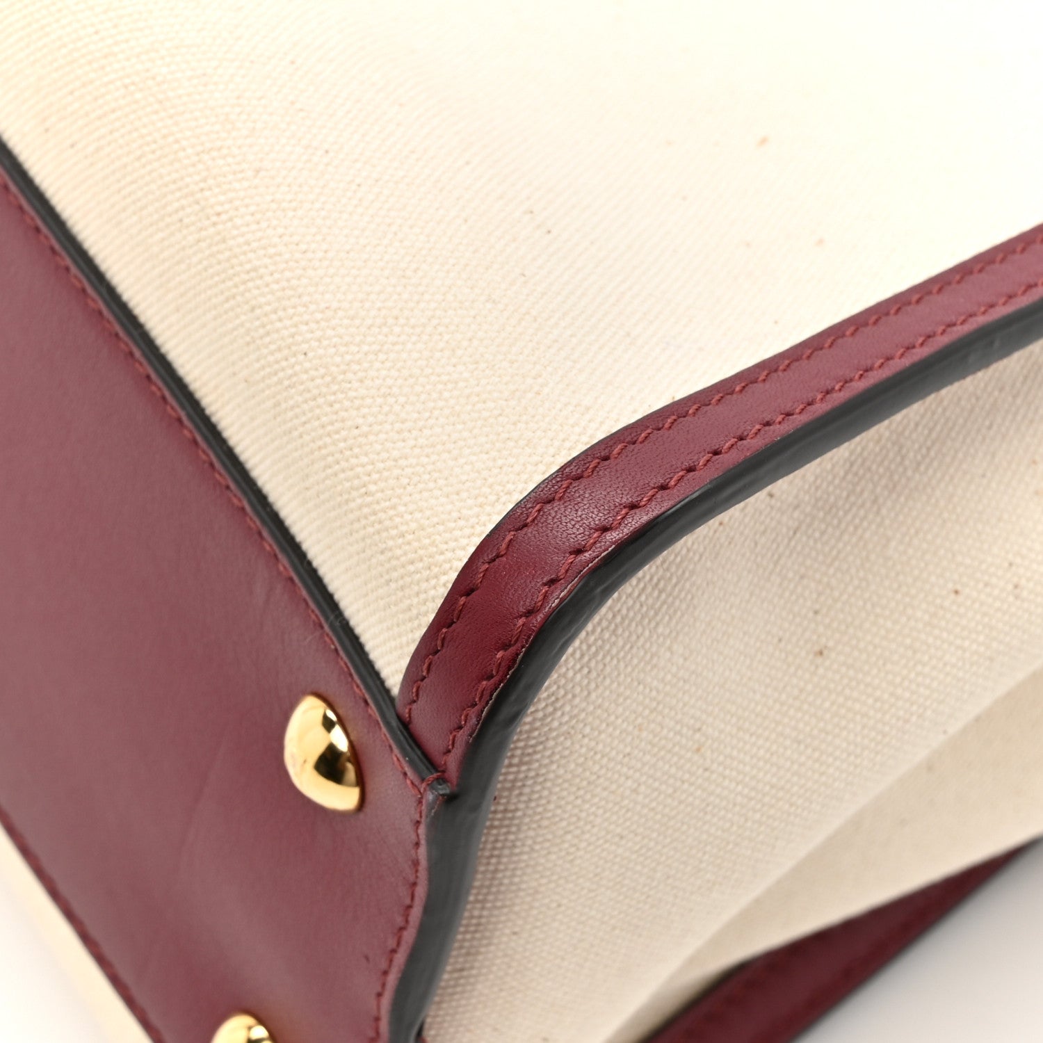 Fendi Canvas Calfskin Crocodile Embossed Medium Peekaboo Iconic Satchel Grezzo Barolo Bubblegum 14 of 17