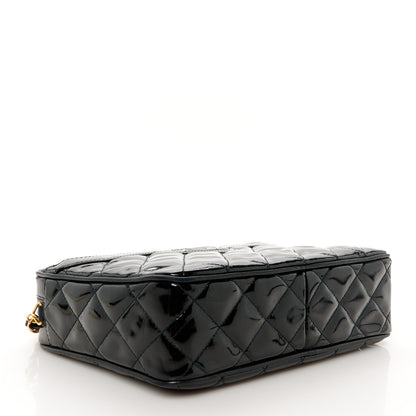 Chanel Patent Quilted Tassel Camera Case Black 4 of 11