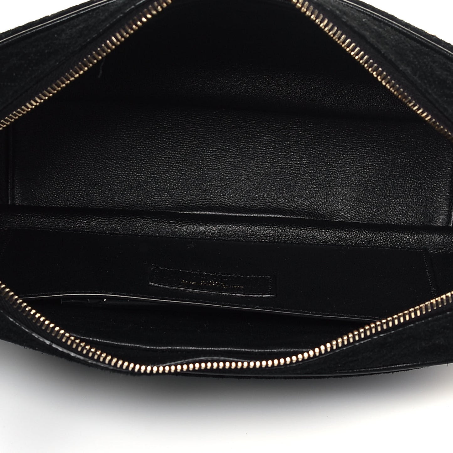 Suede Monogram All Over Camera Bag Black