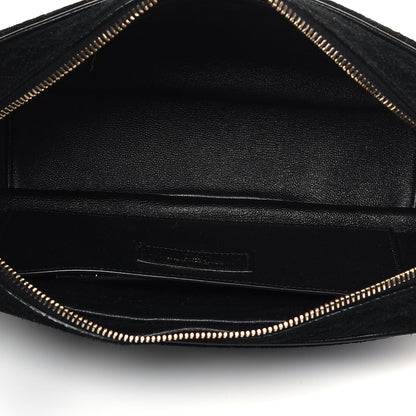 Saint Laurent Suede Monogram All Over Camera Bag Black 4 of 11