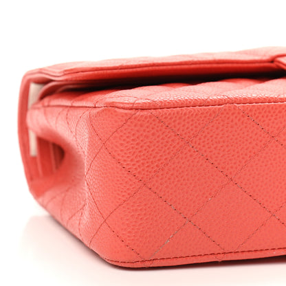 Chanel Caviar Quilted Medium Double Flap Light Red 9 of 12