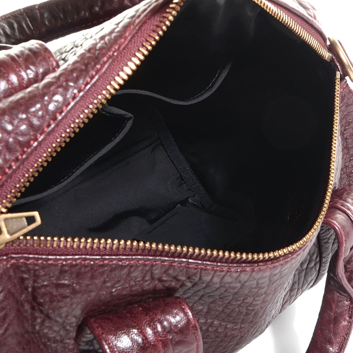 Alexander Wang Pebbled Lambskin Rocco Beet Antique Brass Hardware 5 of 7