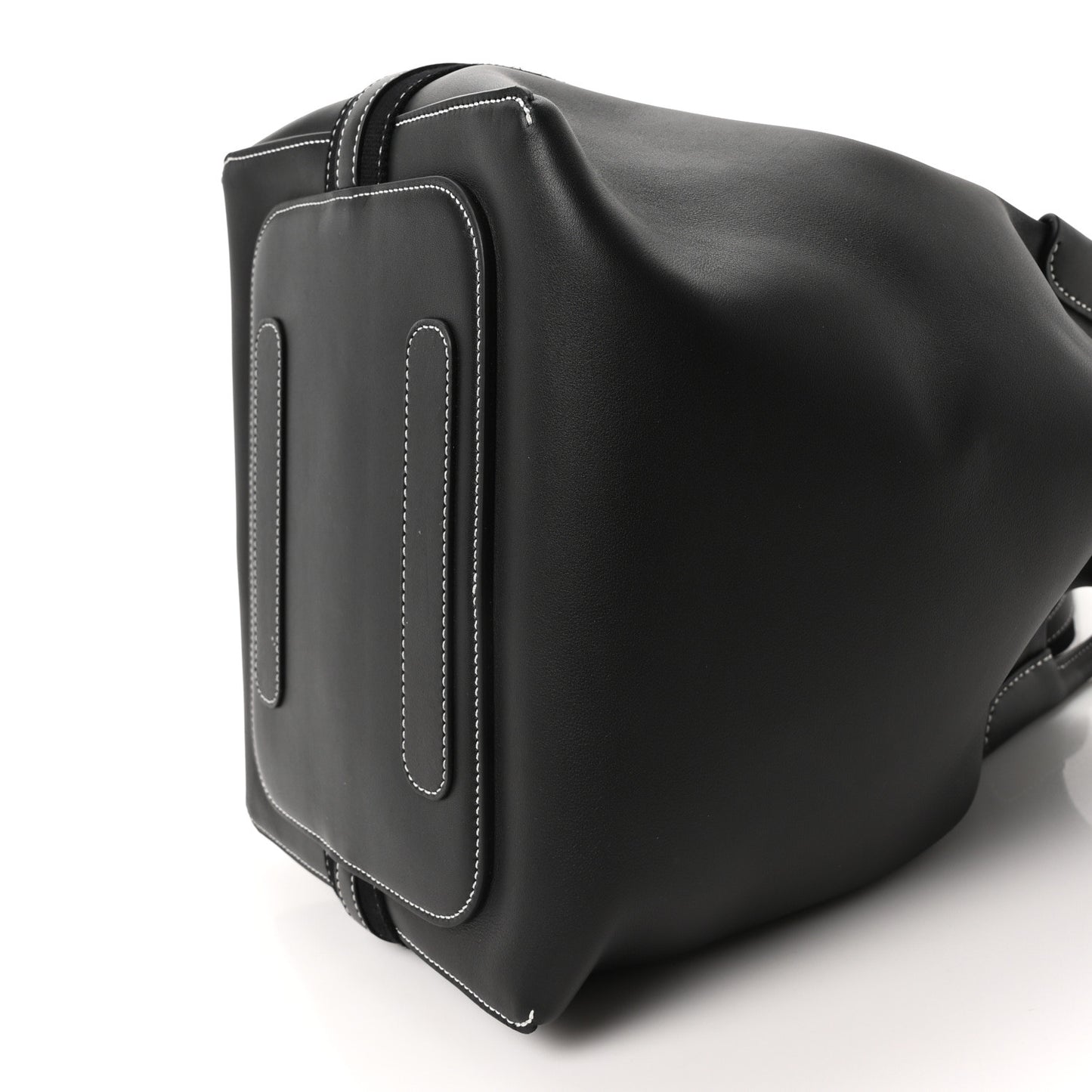 Smooth Calfskin Large Bale Bag Black