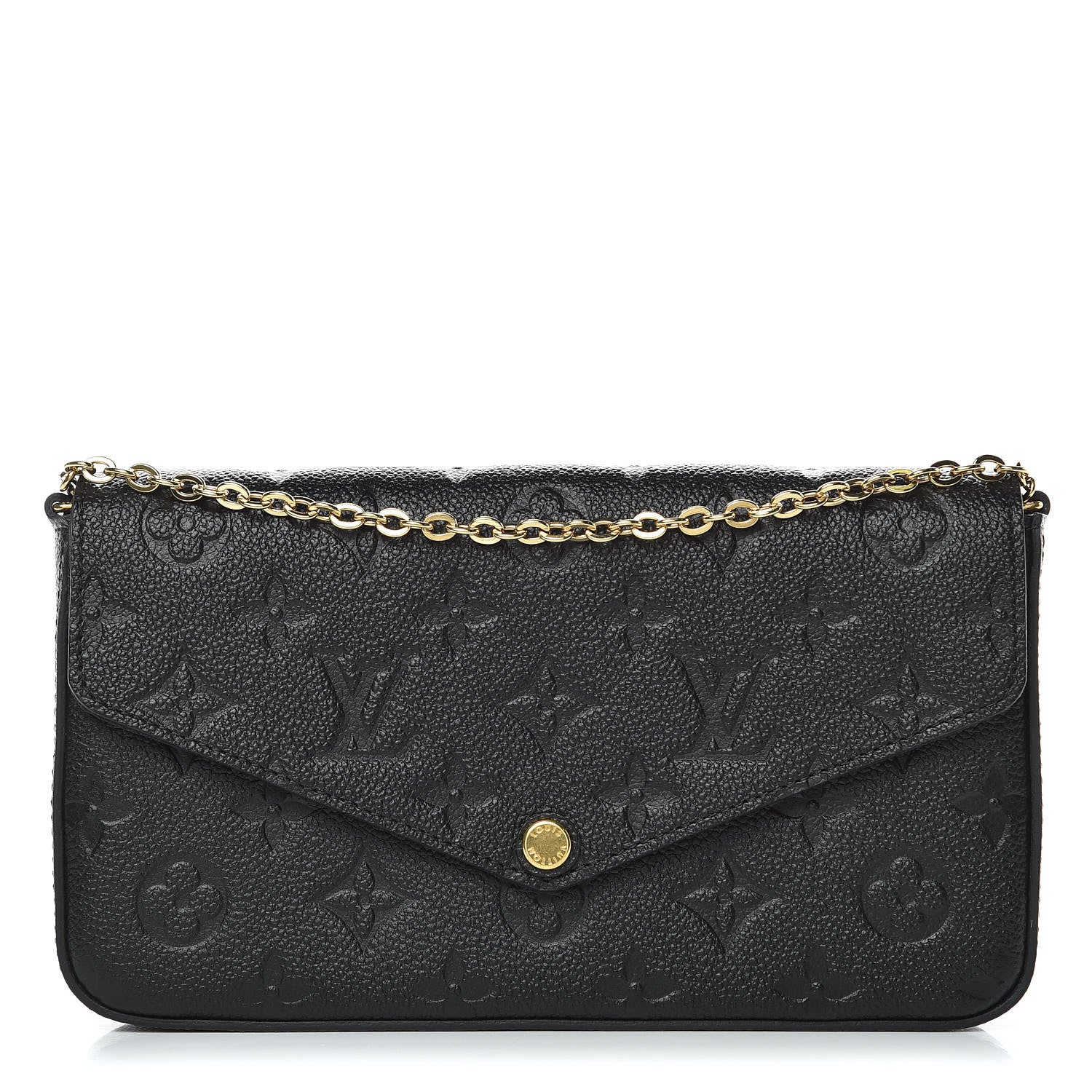 Louis Vuitton Empreinte Pochette Felicie Chain Wallet Black 1 of 11