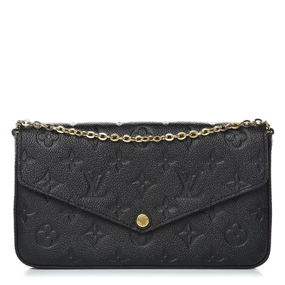 Louis Vuitton Empreinte Pochette Felicie Chain Wallet Black 1 of 11