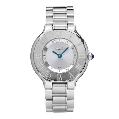 Cartier Stainless Steel 28mm Must De 21 Quartz Watch 1 of 5