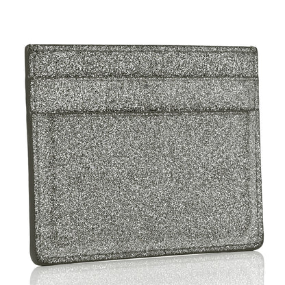 Balenciaga Glitter Calfskin Everyday Multi Card Case Silver 2 of 4