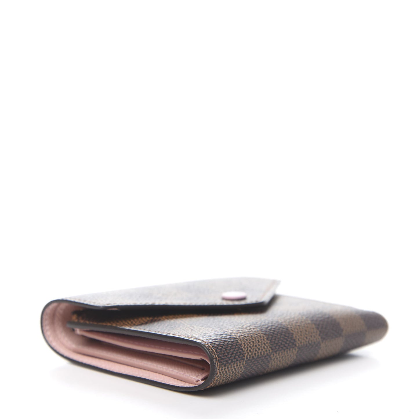 Damier Ebene Victorine Wallet Rose Ballerine