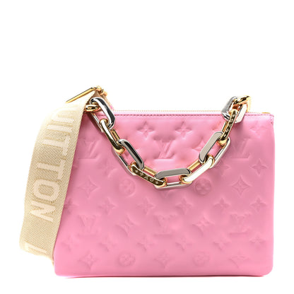 Louis Vuitton Lambskin Embossed Monogram Coussin PM Rose Bonbon 1 of 9