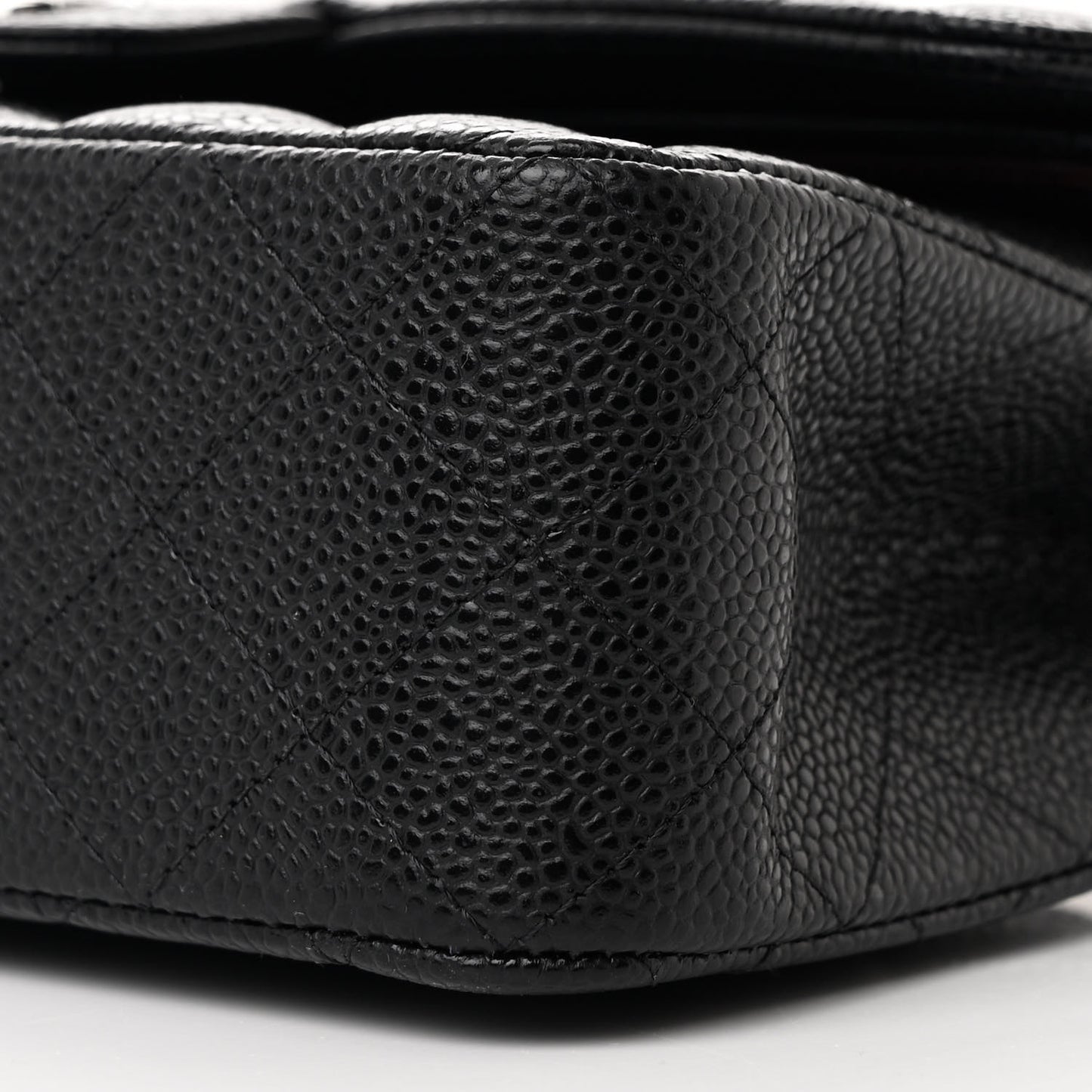 Caviar Quilted Small Double Flap Black