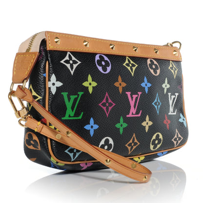 Louis Vuitton Monogram Multicolor Pochette Accessories Black 3 of 8