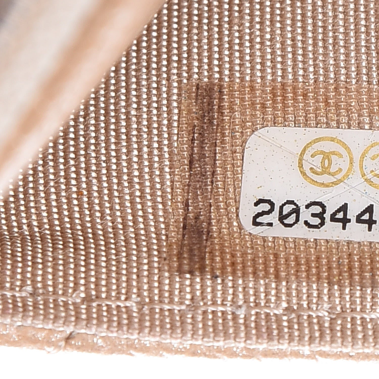 Chanel Metallic Caviar Quilted Wallet on Chain WOC Beige 6 of 17