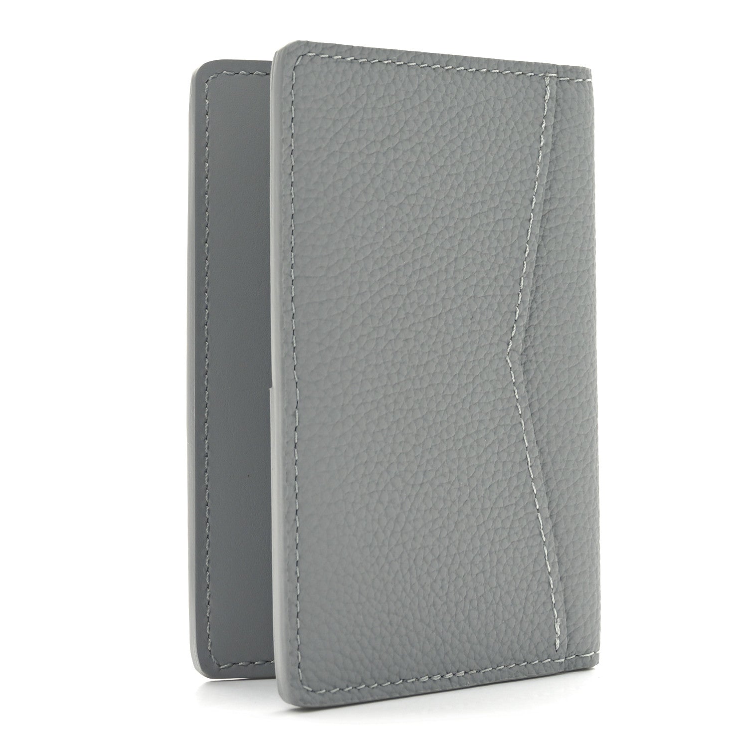 Louis Vuitton Grained Calfskin Aerogram Pocket Organizer Gray 3 of 6