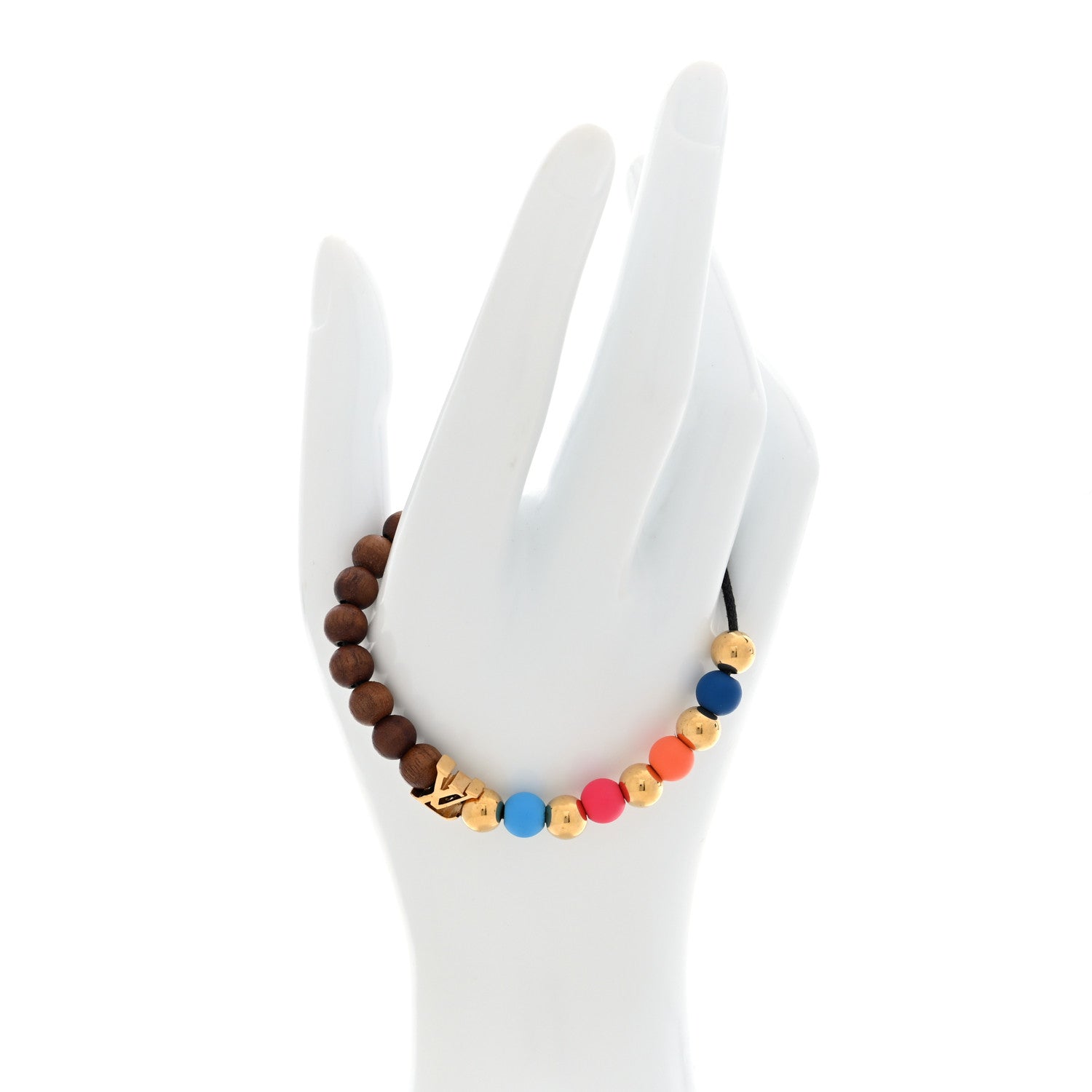 Louis Vuitton Wood Resin Metal Surfin Beads Bracelet Multicolor 2 of 4