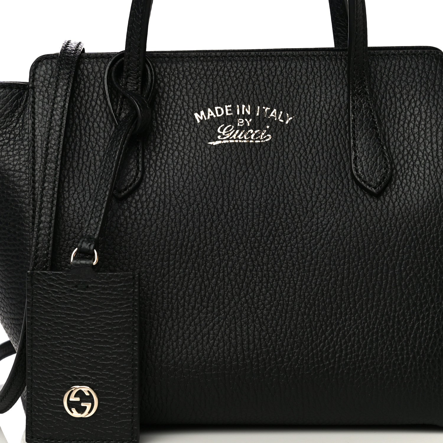 Gucci Dollar Calfskin Mini Swing Top Handle Bag Black 3 of 10
