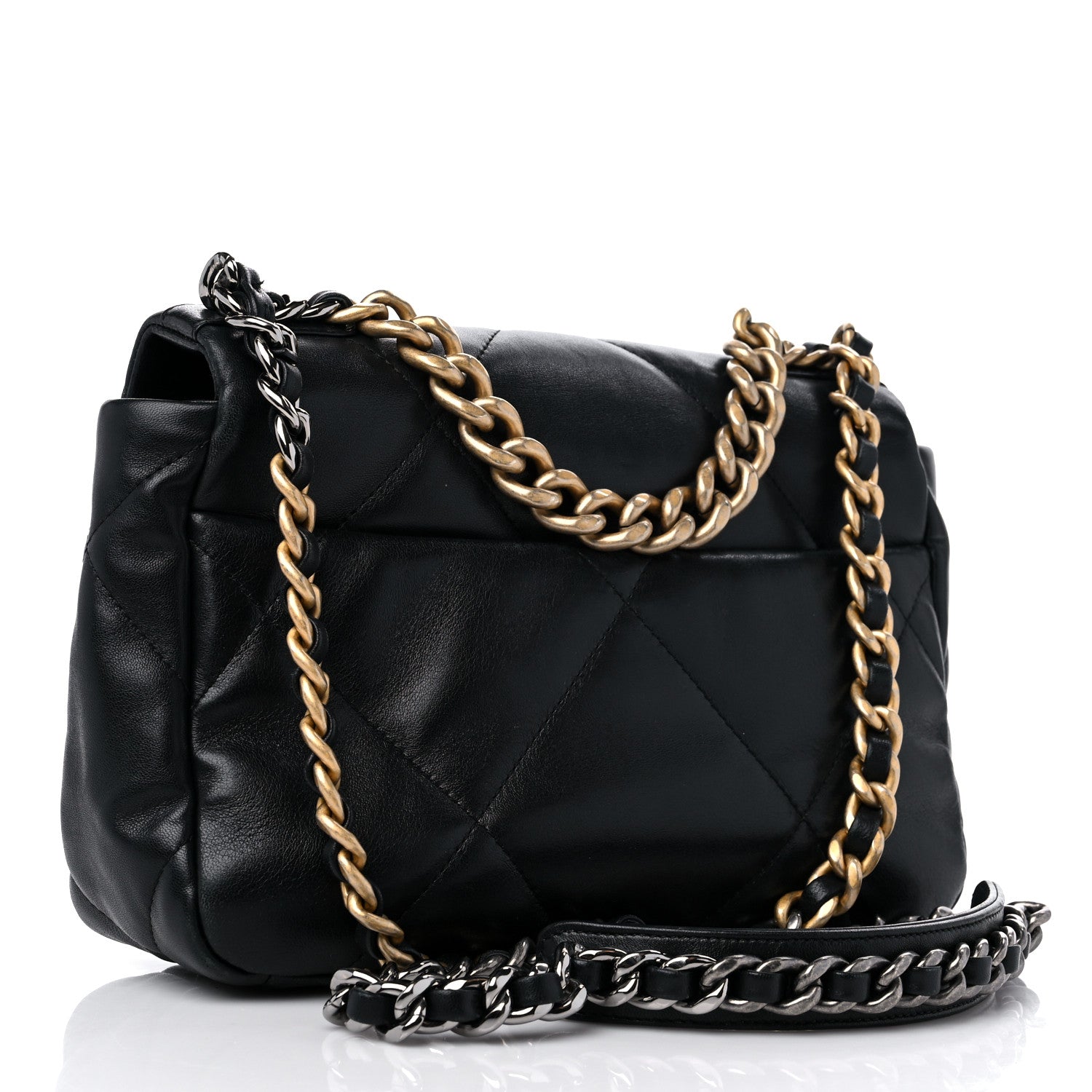 Chanel Goatskin Quilted Medium Chanel 19 Flap Black 2 of 15