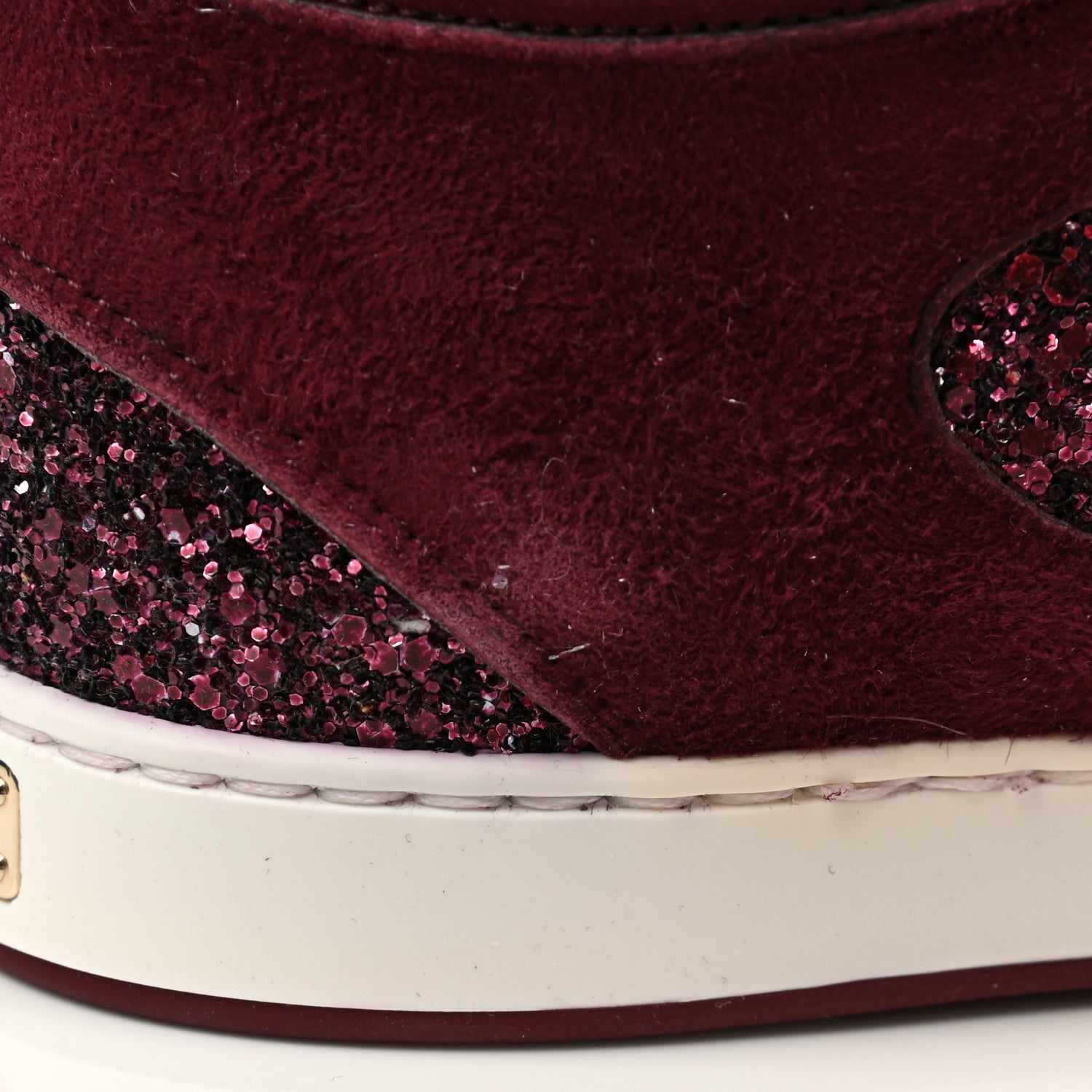 Jimmy Choo Glitter Miami Sneakers 36.5 Vino 10 of 10