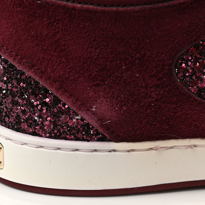 Jimmy Choo Glitter Miami Sneakers 36.5 Vino 10 of 10