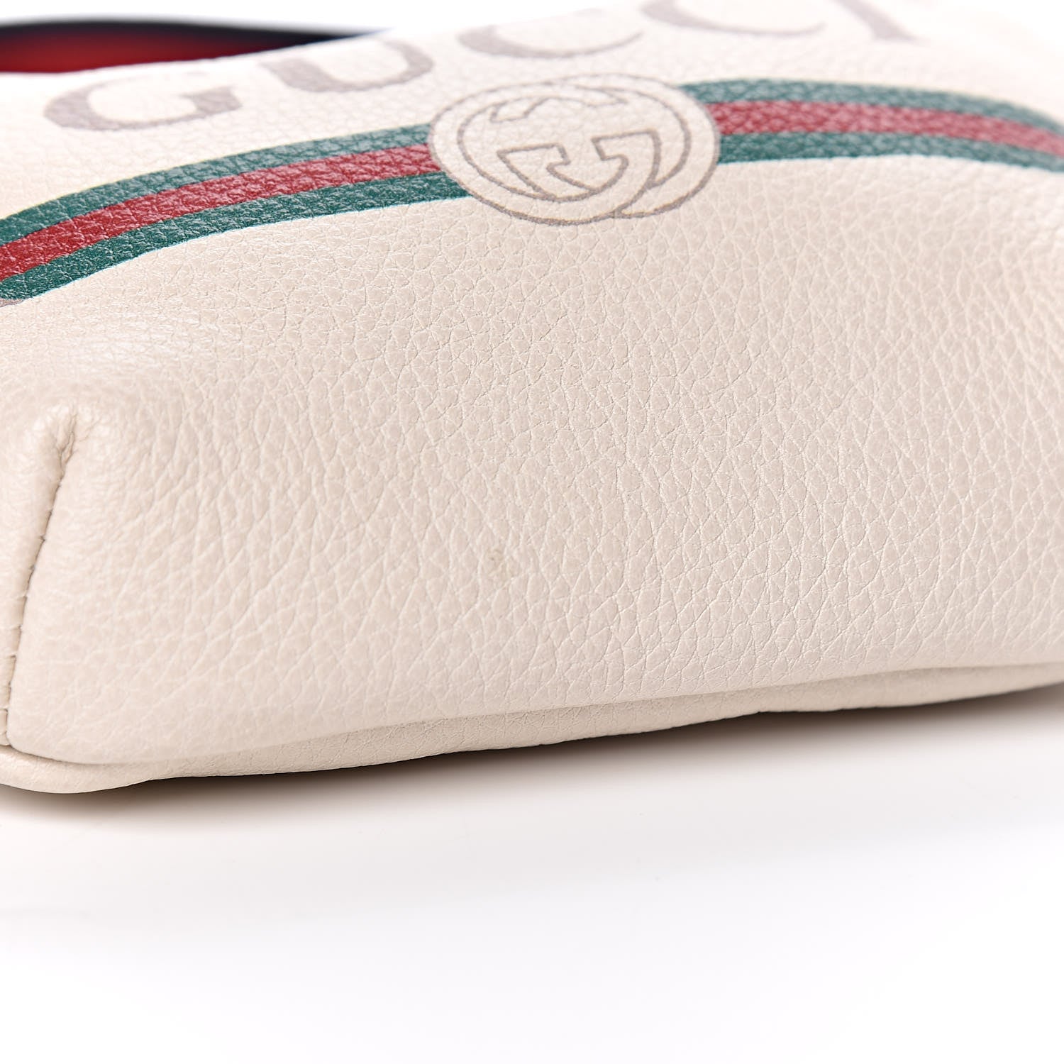 Gucci Grained Calfskin Small Logo Belt Bag White 9 of 11