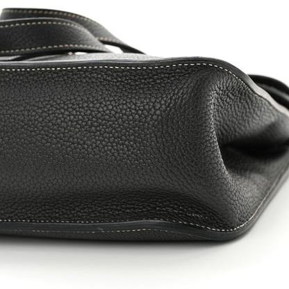 Hermes Taurillon Clemence Halzan 31 GM Black 10 of 16