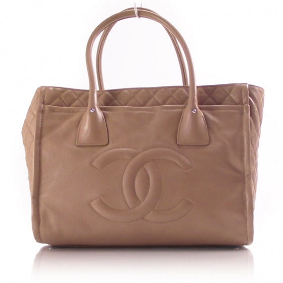 Chanel Leather Quilted Shopping Tote 1 of 13