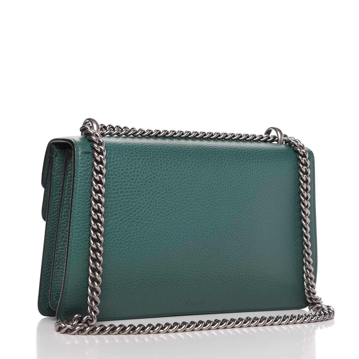 Gucci Pebbled Calfskin Small Dionysus Shoulder Bag Emerald 2 of 9