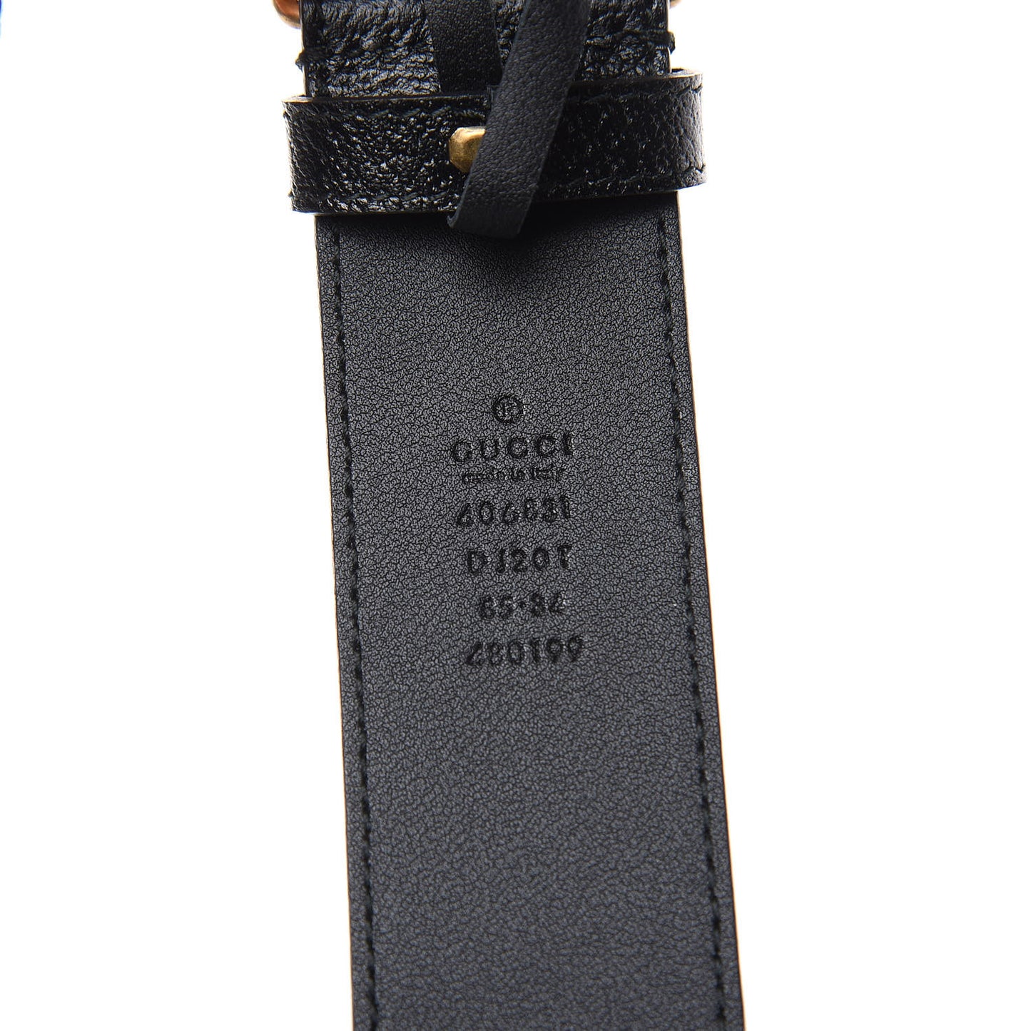 Textured Calfskin Double G 40mm Belt 85 34 Black