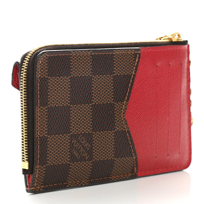 Louis Vuitton Damier Ebene Recto Verso Card Holder Red 3 of 7