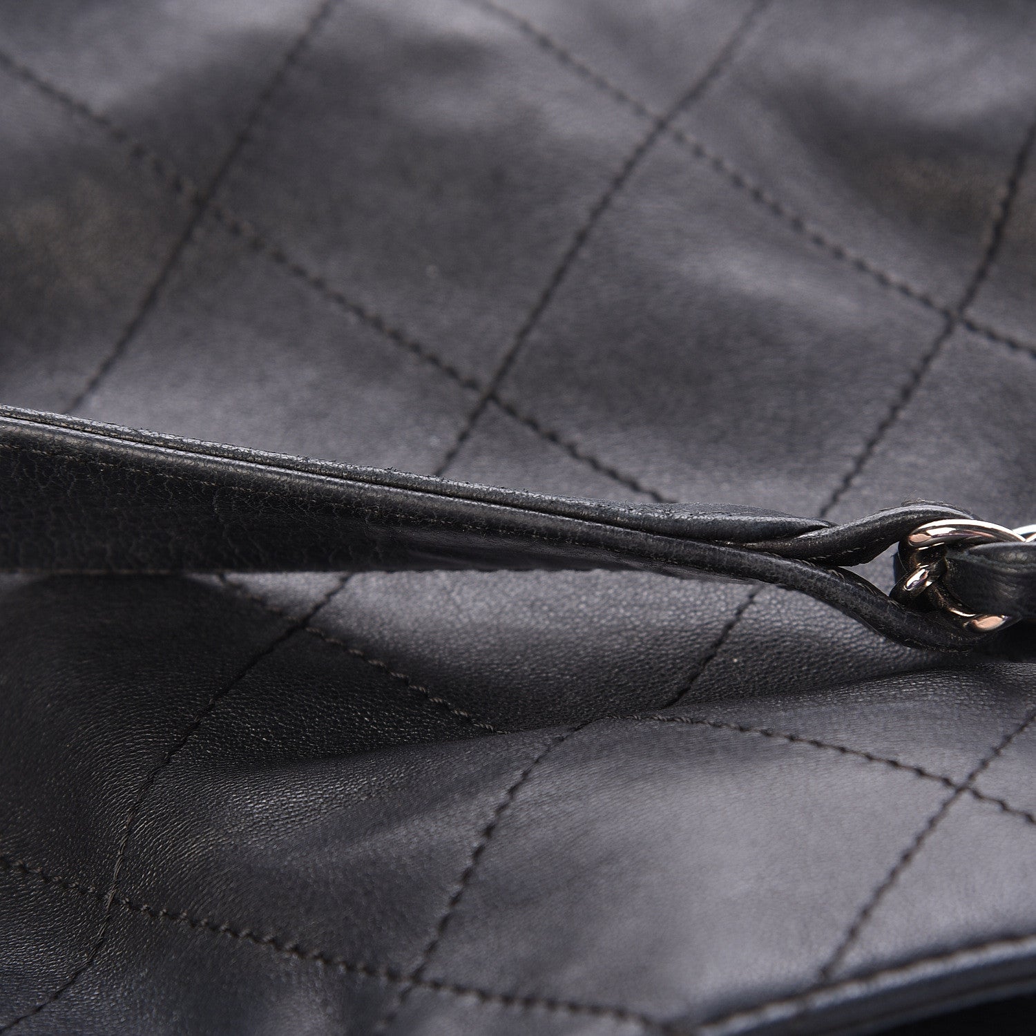 Chanel Lambskin Stitched Medium Ultimate Soft Tote Black 14 of 17