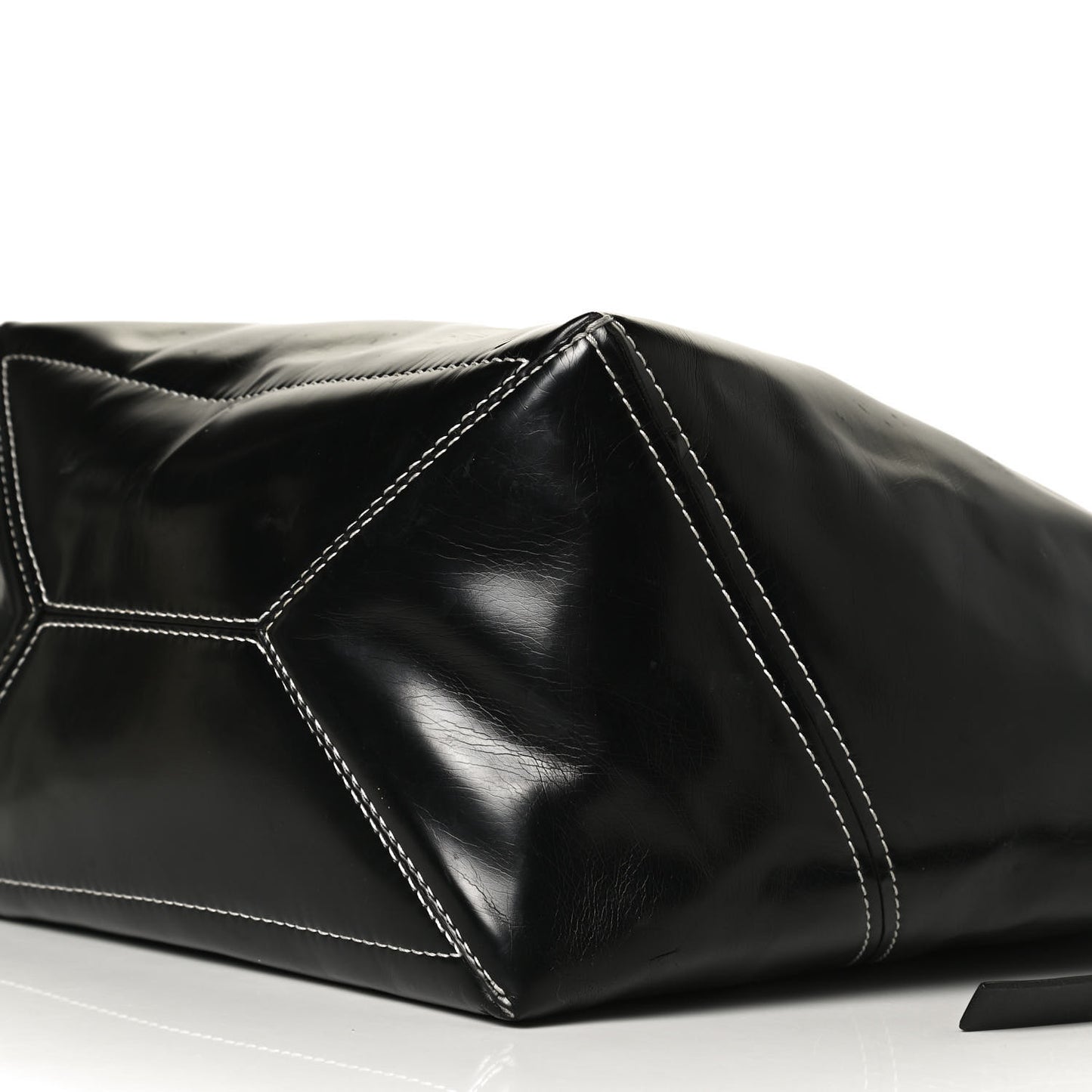 Calfskin Large Cire Zip Hobo Black