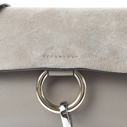 Chloe Suede Calfskin Mini Faye Shoulder Bag Motty Grey 8 of 12