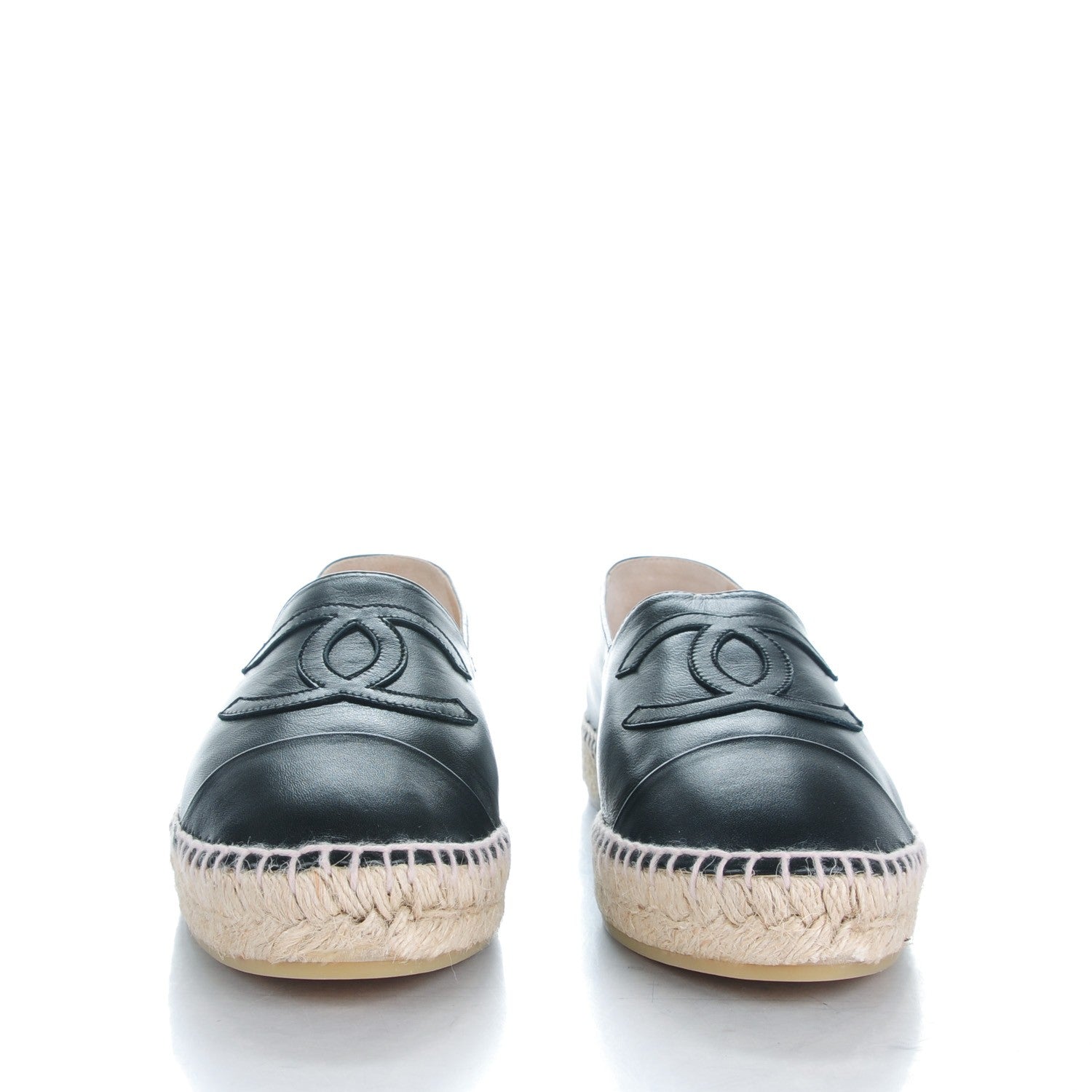 Chanel Lambskin CC Espadrilles 41 Black 2 of 10