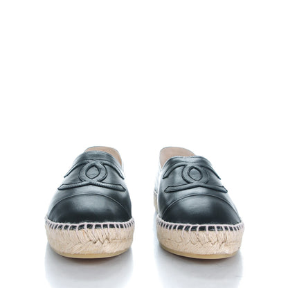 Chanel Lambskin CC Espadrilles 41 Black 2 of 10