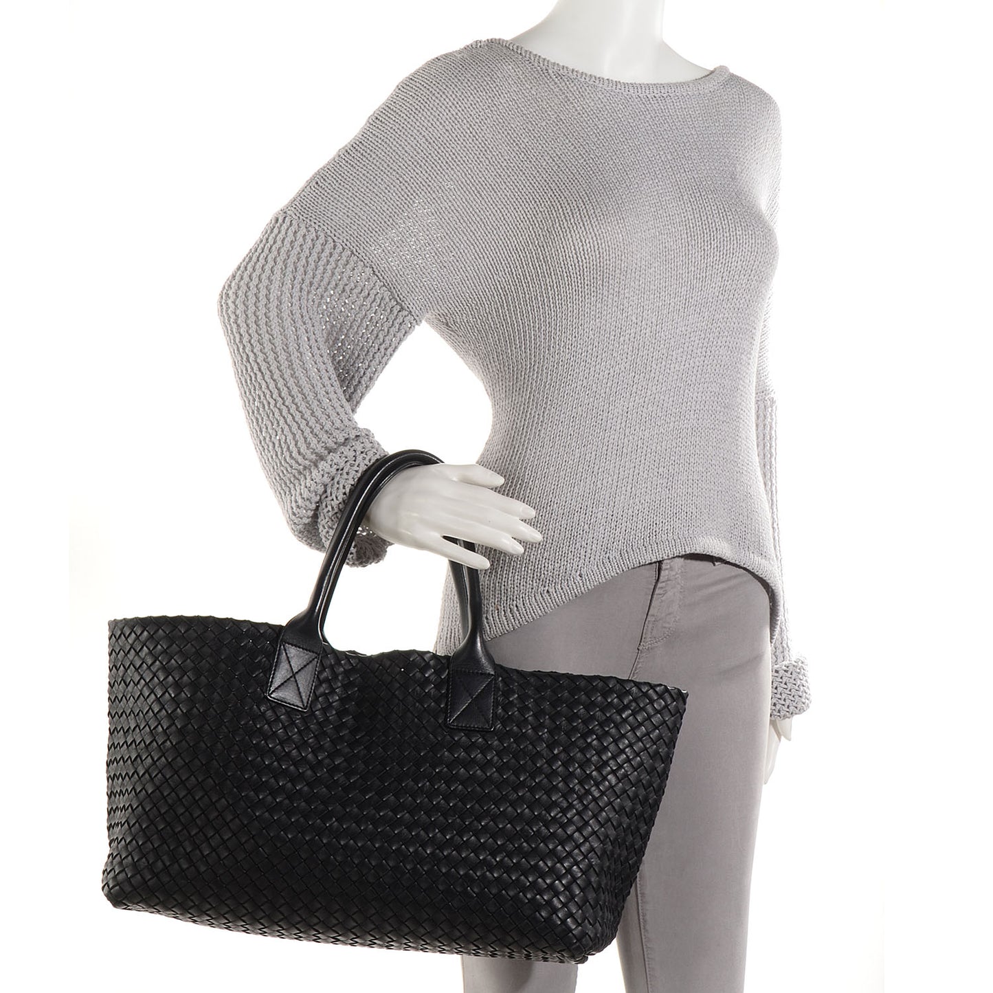 Nappa Intrecciato Medium Cabat Nero Black
