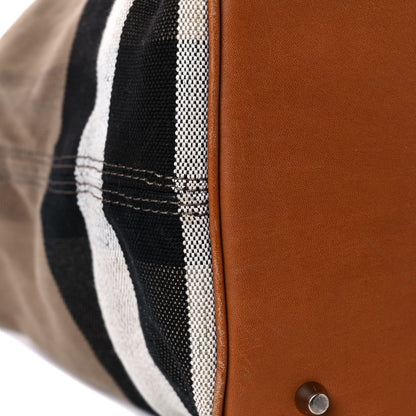 Burberry Canvas Mega Check Medium Ashby Hobo Saddle Brown 14 of 20