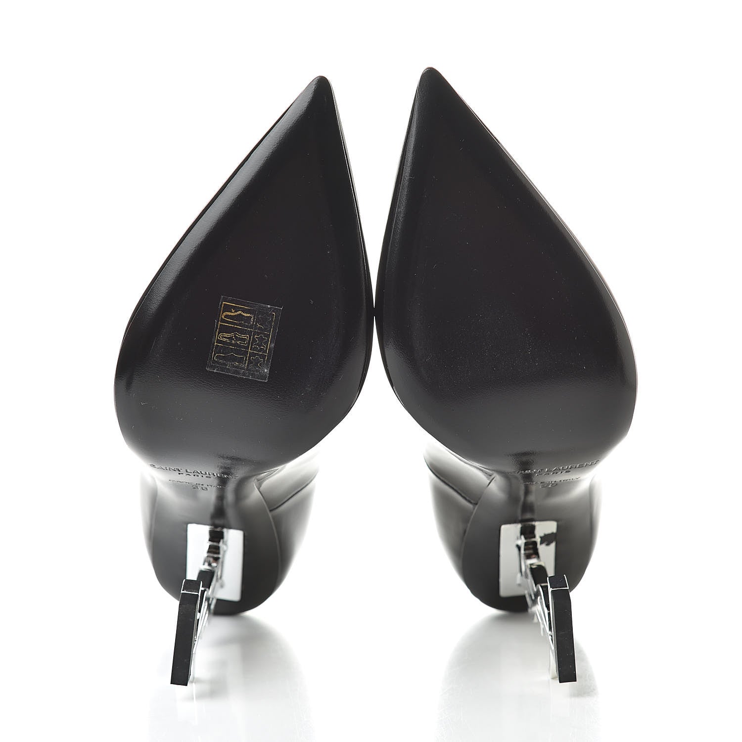 Saint Laurent Patent Opyum 110 Pumps 38 Black Silver 5 of 8