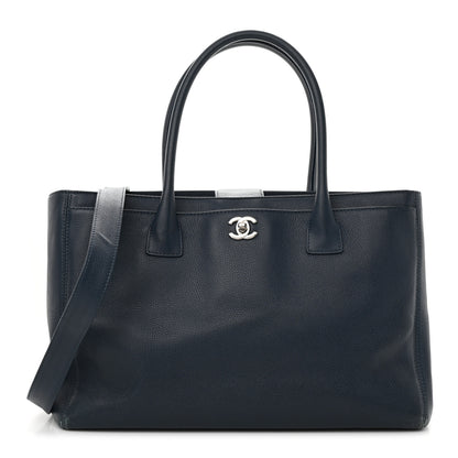 Chanel Calfskin Cerf Executive Shopper Tote Blue 1 of 17