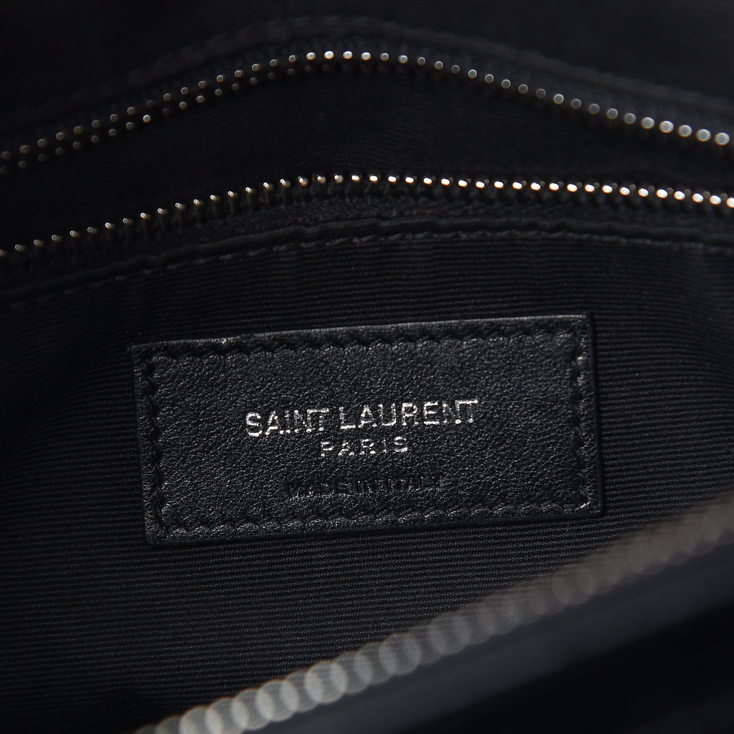 Calfskin Y Quilted Monogram Medium Loulou Chain Satchel Black
