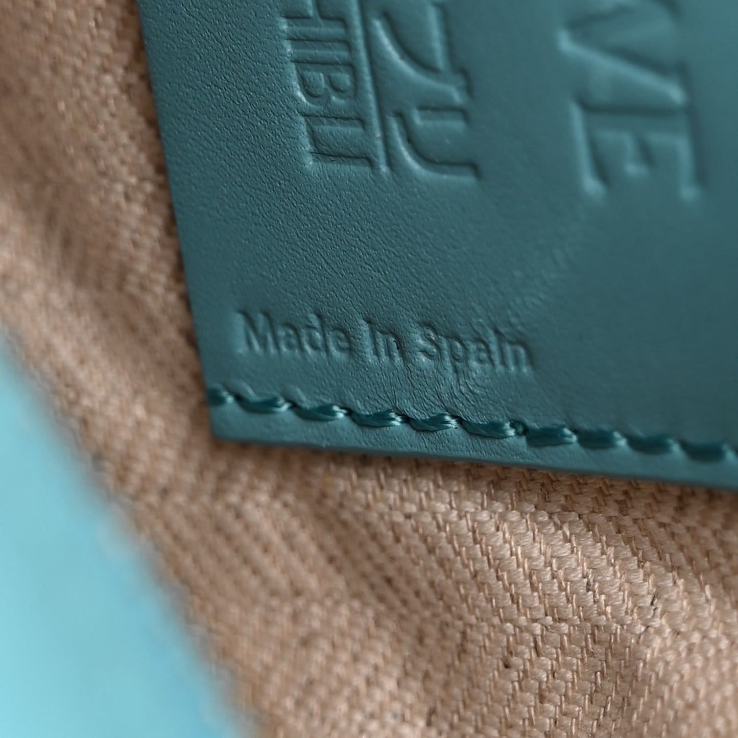 X HOWLS MOVING CASTLE Satin Calfskin Mini Heen Puzzle Bag Light Blue