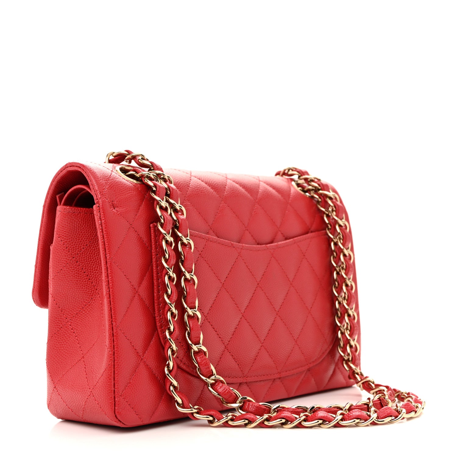 Chanel Caviar Quilted Small Double Flap Red 3 of 11