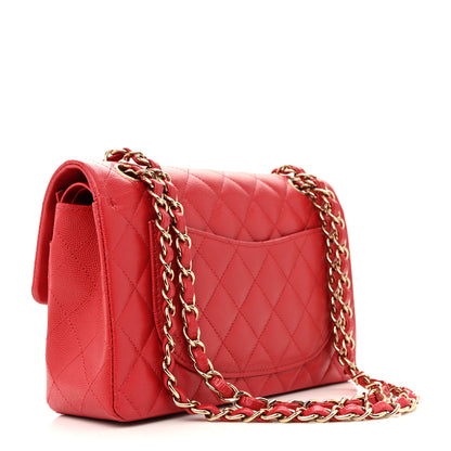 Chanel Caviar Quilted Small Double Flap Red 3 of 11