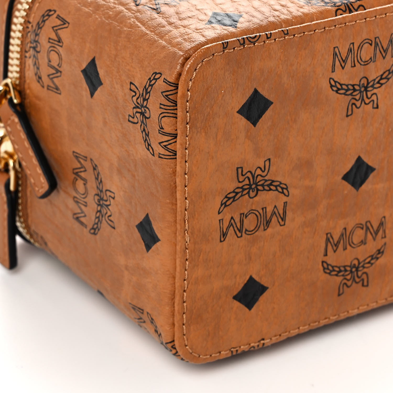 MCM Visetos Vanity Case Cognac 8 of 10