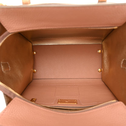 Salvatore Ferragamo Grained Calfskin Double Handle Small Amy Tote Beige Pink Gold 5 of 9