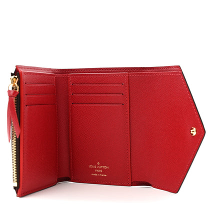 Louis Vuitton Damier Ebene Victorine Wallet Red 5 of 6