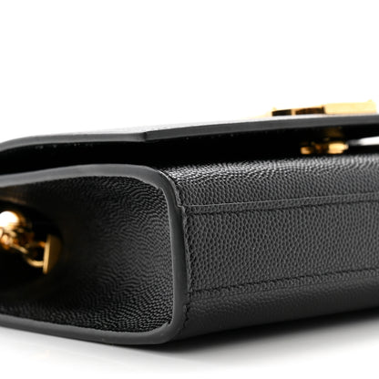 Saint Laurent Grain De Poudre Small Monogram Kate Satchel Black 9 of 10