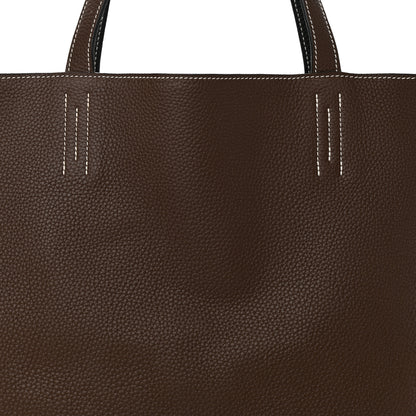 Hermes Taurillon Clemence Double Sens 45 Reversible Tote Black Havane 14 of 17