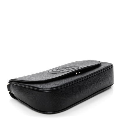 Gucci Pebbled Calfskin Medium Soho Flap Crossbody Black 3 of 4