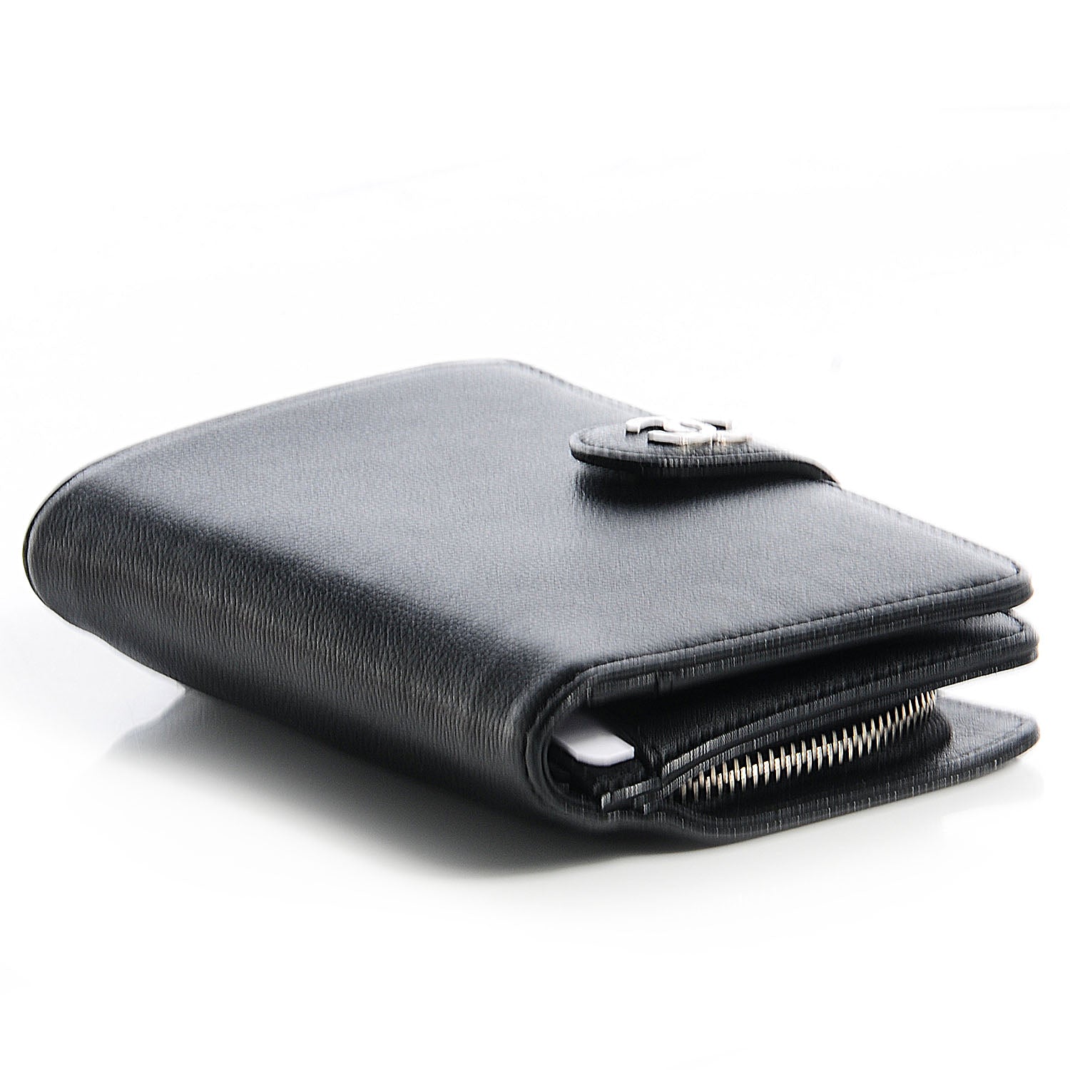Chanel Caviar Sevruga L-Zip Pocket Wallet Black 4 of 9