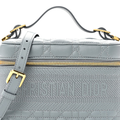 Christian Dior Lambskin Cannage Small Diortravel Vanity Case Cloud Blue 7 of 10