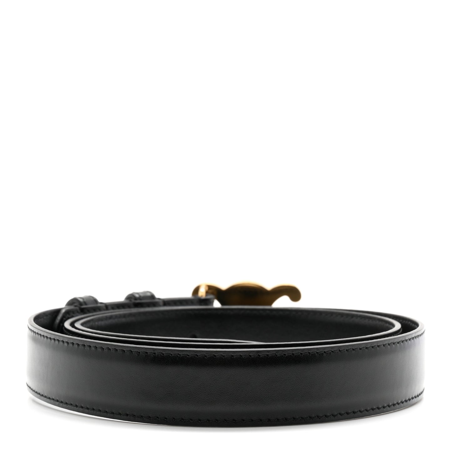 Box Calfskin Medium 25mm Triomphe 90 36 Belt Black